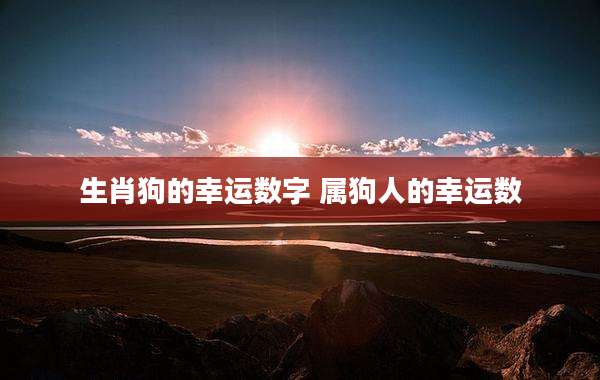 生肖狗的幸运数字 属狗人的幸运数