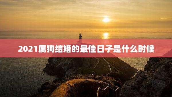 2021属狗结婚的最佳日子是什么时候