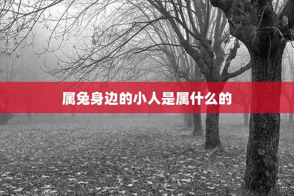 属兔身边的小人是属什么的