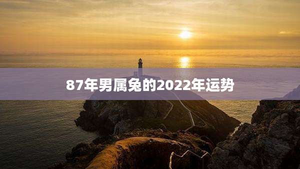 87年男属兔的2022年运势