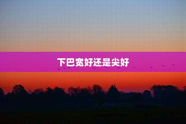 下巴宽好还是尖好