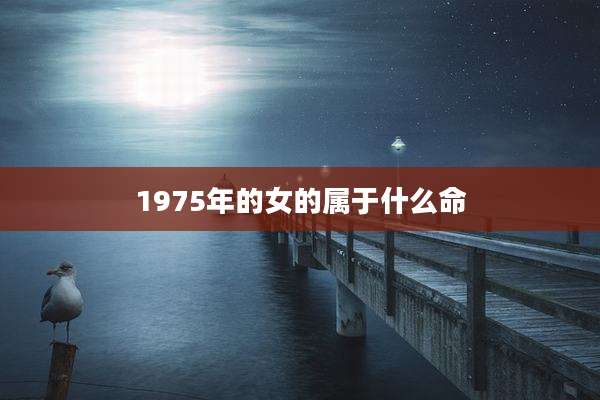 1975年的女的属于什么命