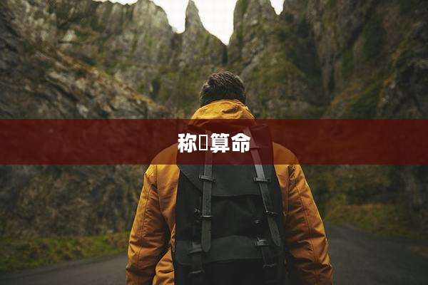 称⻣算命