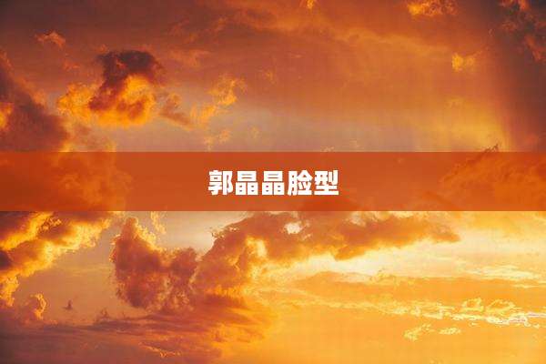 郭晶晶脸型