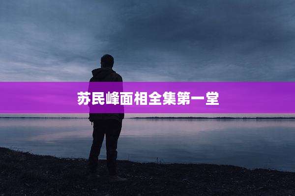 苏民峰面相全集第一堂