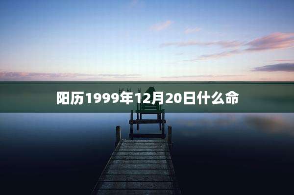 阳历1999年12月20日什么命