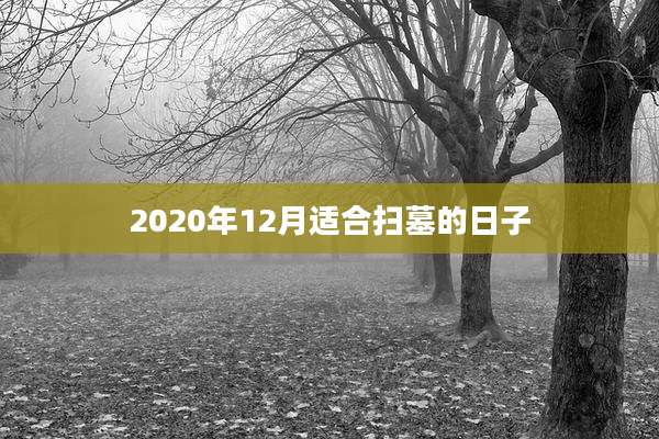 2020年12月适合扫墓的日子