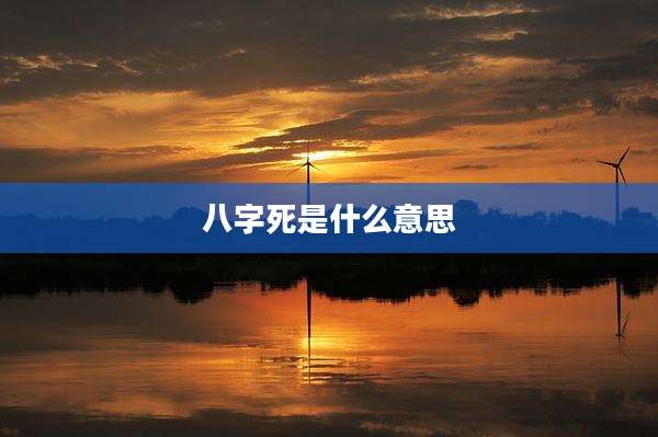 八字死是什么意思