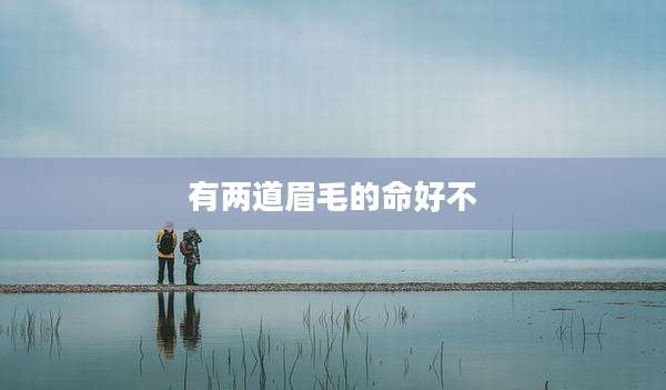 有两道眉毛的命好不