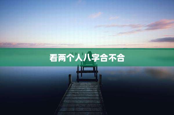 看两个人八字合不合