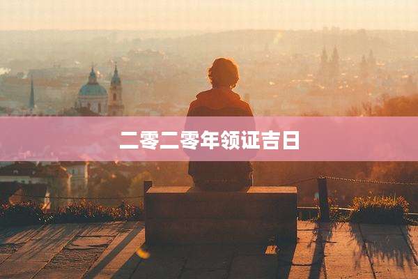 二零二零年领证吉日