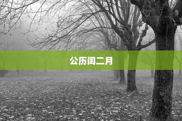 公历闰二月
