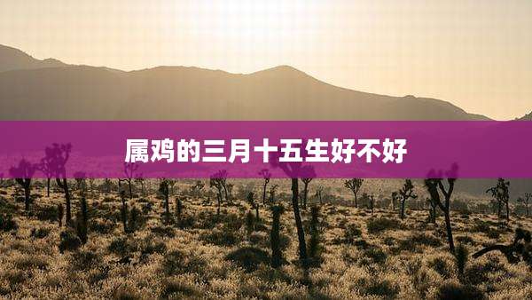 属鸡的三月十五生好不好