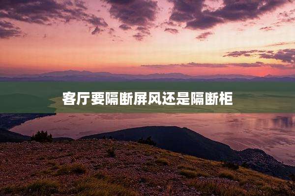 客厅要隔断屏风还是隔断柜
