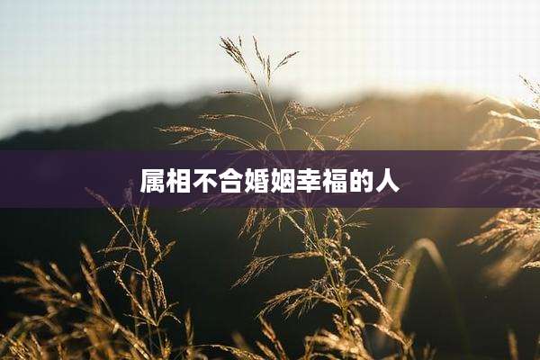 属相不合婚姻幸福的人