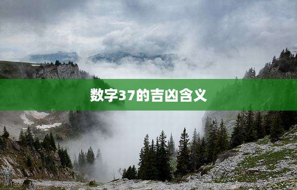 数字37的吉凶含义