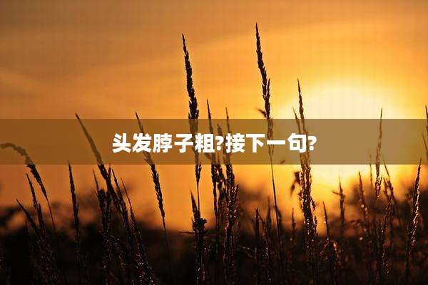 头发脖子粗?接下一句?