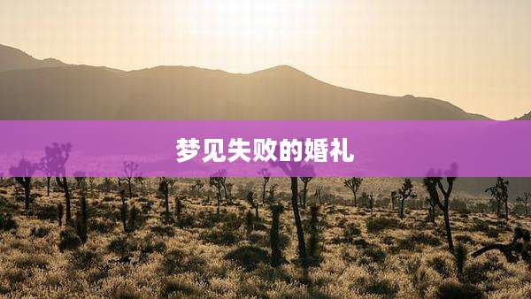 梦见失败的婚礼