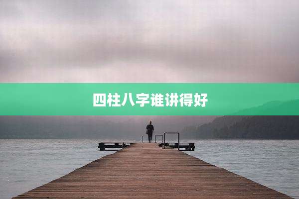 四柱八字谁讲得好