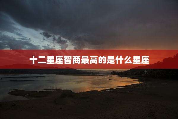 十二星座智商最高的是什么星座