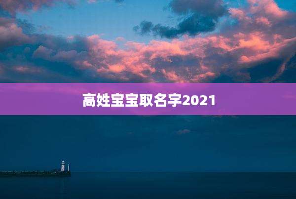 高姓宝宝取名字2021