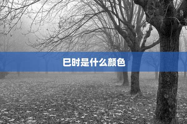 巳时是什么颜色