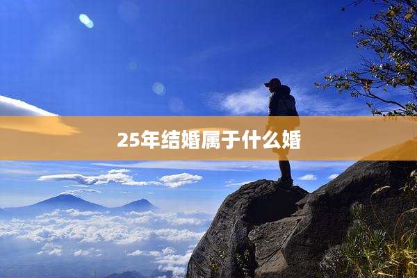 25年结婚属于什么婚