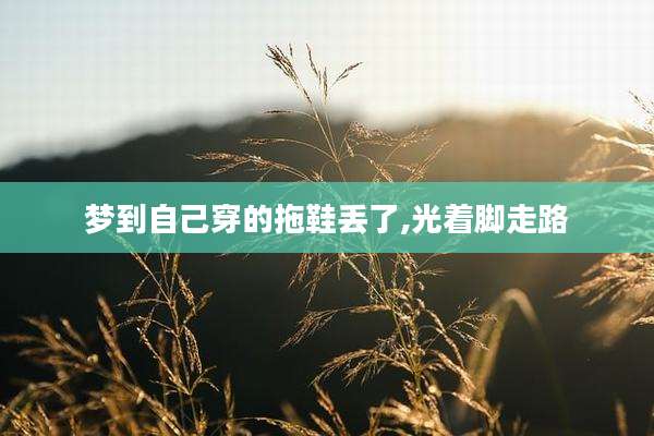 梦到自己穿的拖鞋丢了,光着脚走路