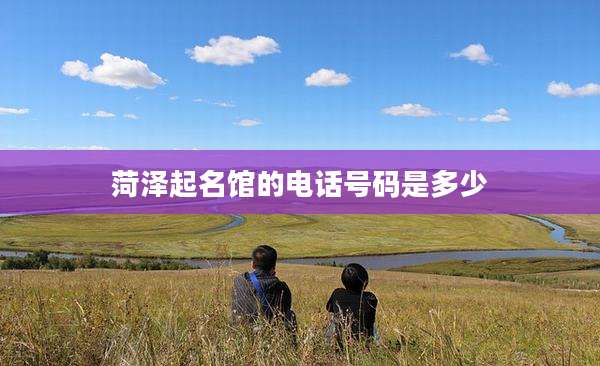 菏泽起名馆的电话号码是多少