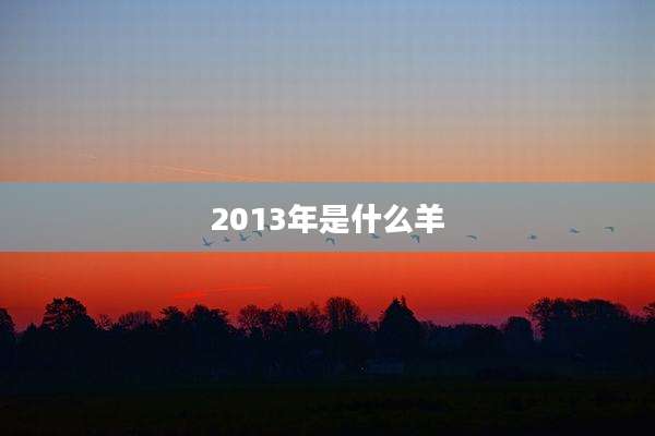 2013年是什么羊
