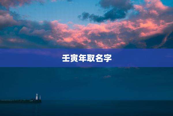 壬寅年取名字