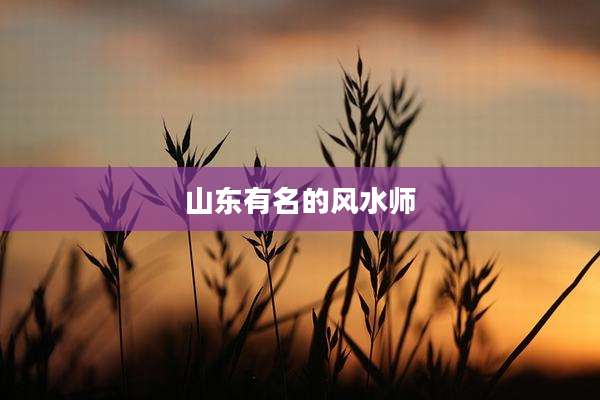 山东有名的风水师