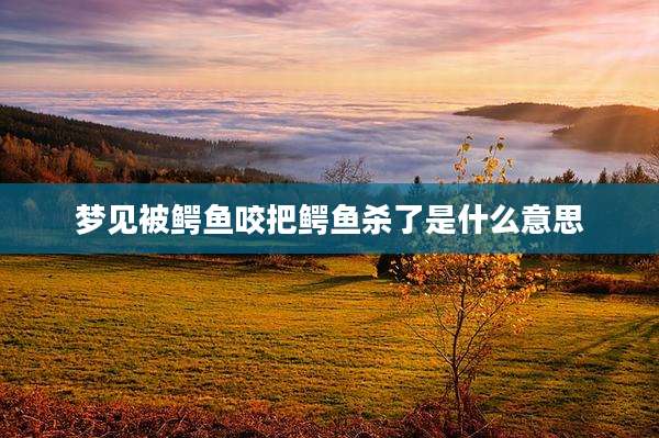 梦见被鳄鱼咬把鳄鱼杀了是什么意思