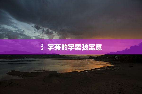 氵字旁的字男孩寓意