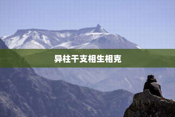 异柱干支相生相克