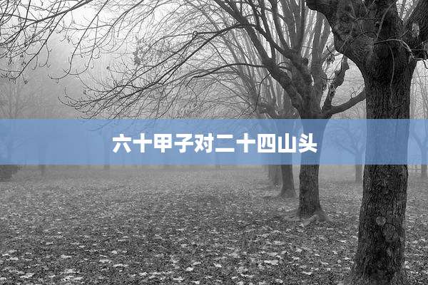 六十甲子对二十四山头