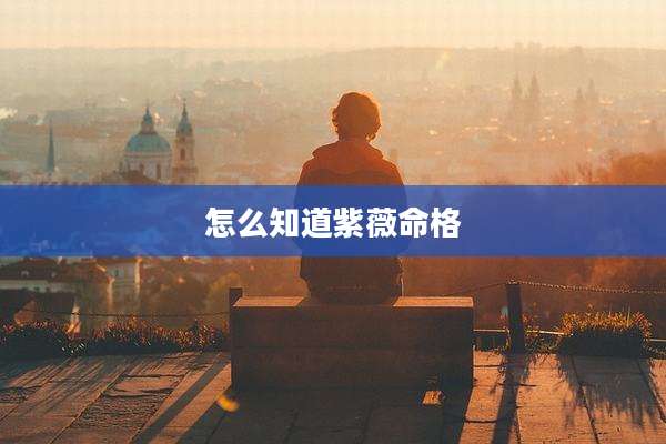 怎么知道紫薇命格