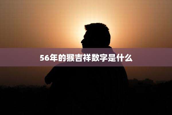 56年的猴吉祥数字是什么