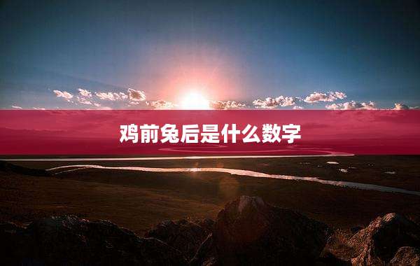 鸡前兔后是什么数字