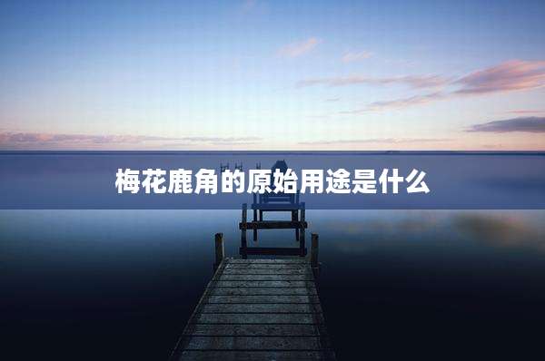 梅花鹿角的原始用途是什么