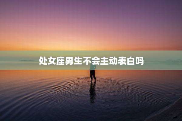 处女座男生不会主动表白吗
