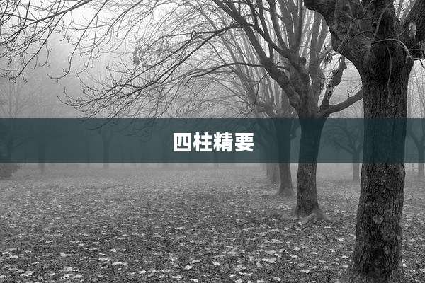 四柱精要