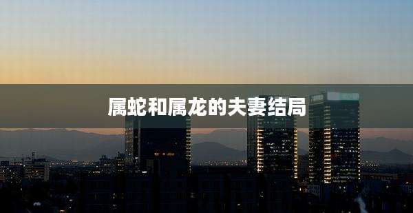 属蛇和属龙的夫妻结局