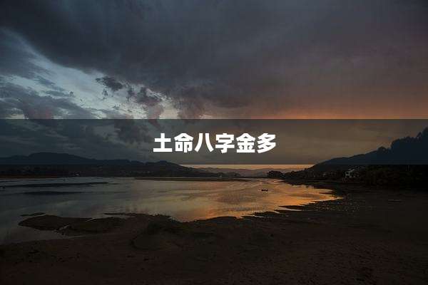 土命八字金多