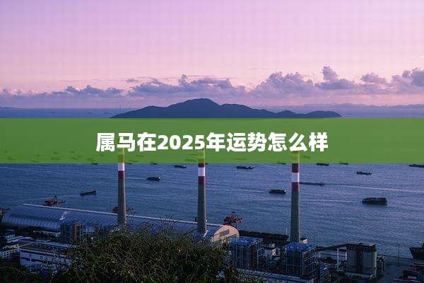 属马在2025年运势怎么样