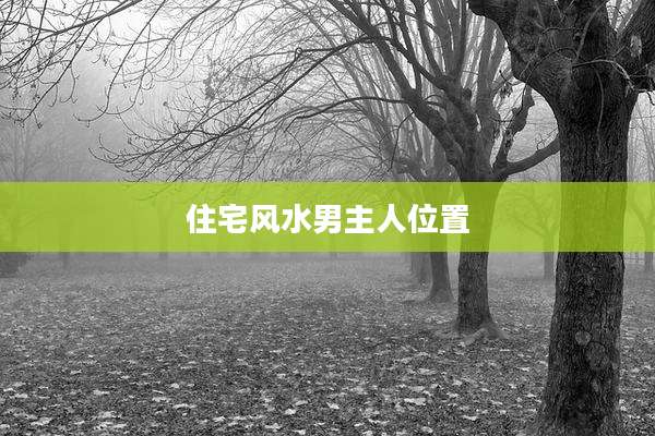 住宅风水男主人位置