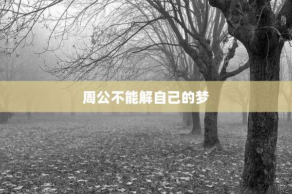 周公不能解自己的梦