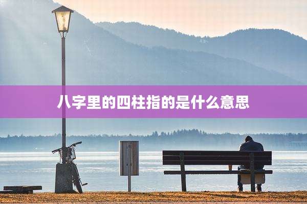 八字里的四柱指的是什么意思