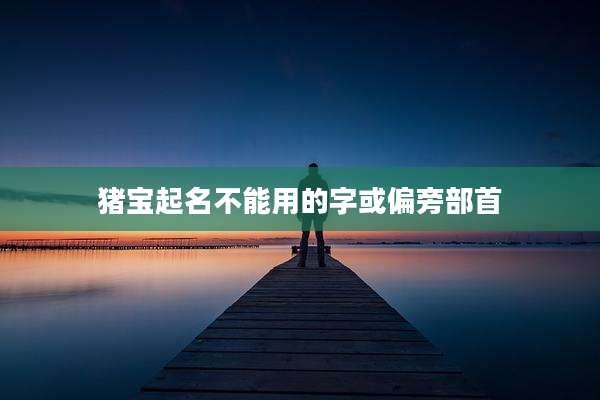 猪宝起名不能用的字或偏旁部首