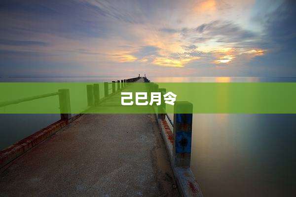 己巳月令